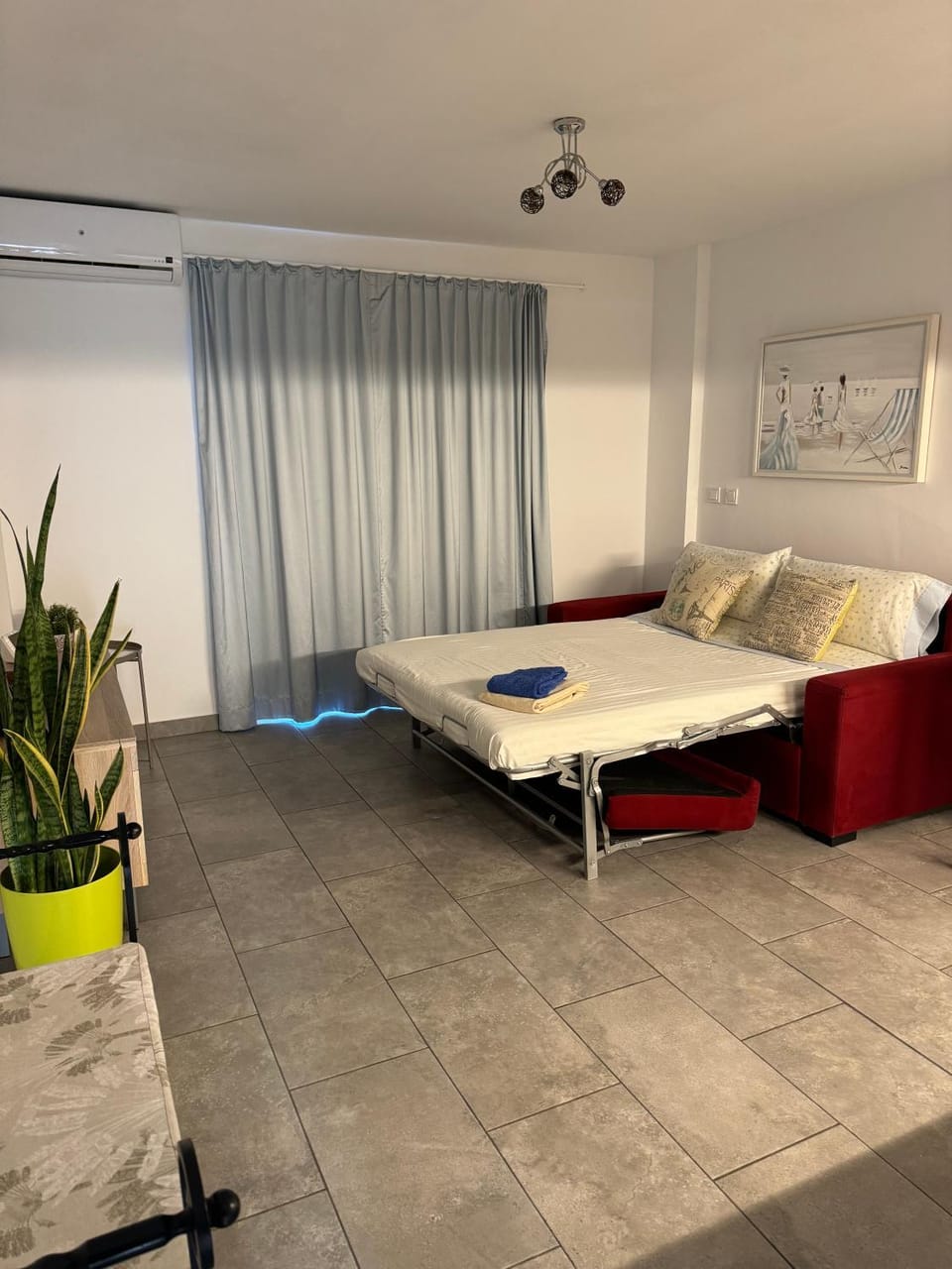 Bed, Balcony/Terrace, Living room, air conditioner