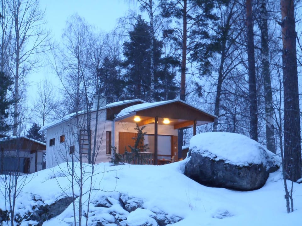 Facade/entrance, Winter, On site, Sunset