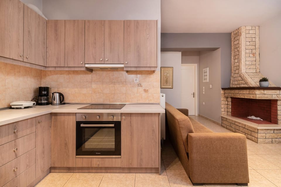 Kitchen or kitchenette, stove, toaster