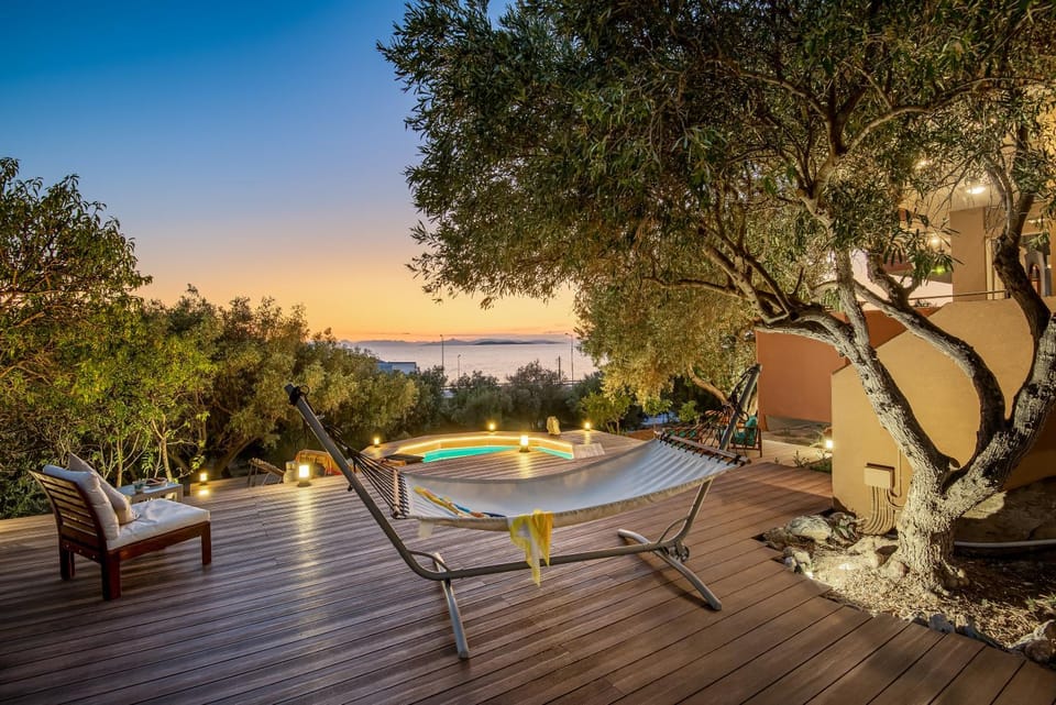 Summer, On site, Garden view, Swimming pool, Swimming pool, Sunset