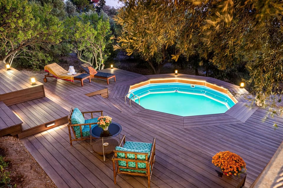 Garden, On site, Pool view, Swimming pool, Swimming pool, Sunset