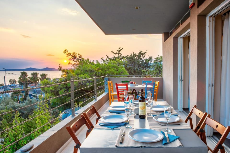 Balcony/Terrace, Dining area, Sunset