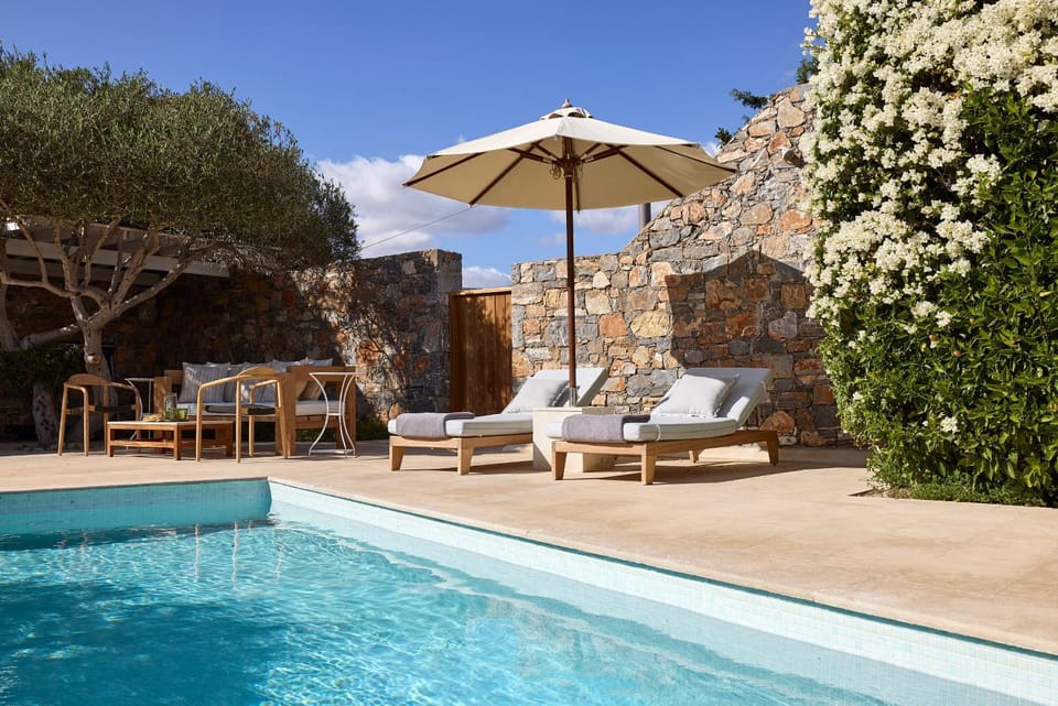 Pool view, sunbed