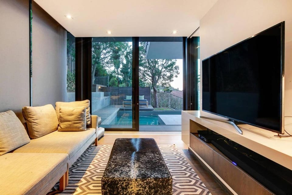 Living room, Seating area, Pool view, Swimming pool