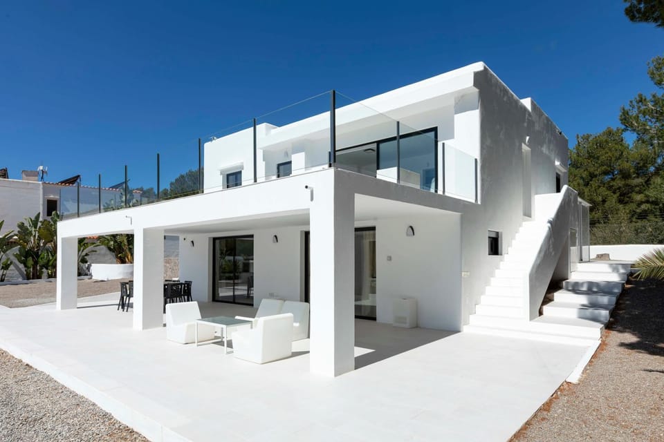 Luxe Minimalistic Large Villa Near Airport & Bossa Beach Villa in Ibiza