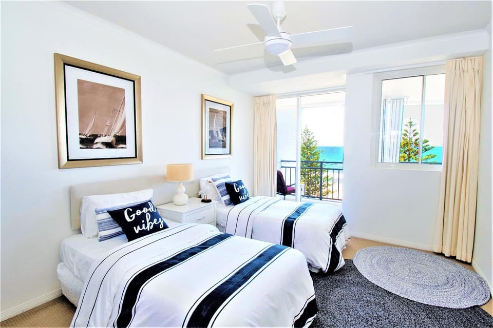 Bed, Bedroom, Sea view