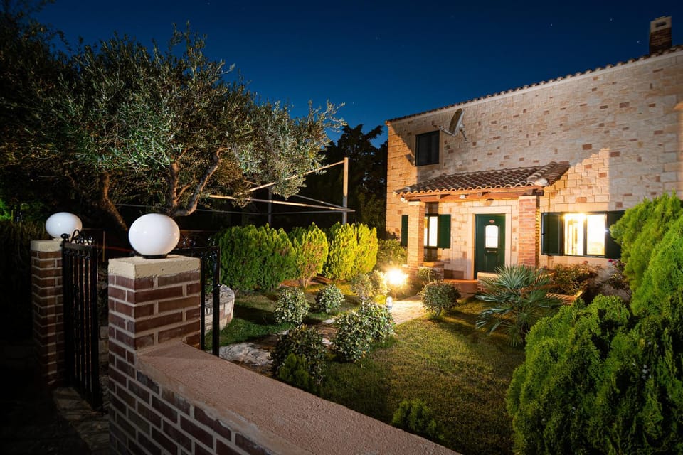 Property building, Night, Garden view