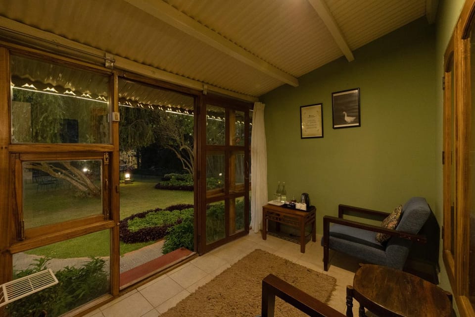 Night, Garden, Living room, Seating area, Garden view