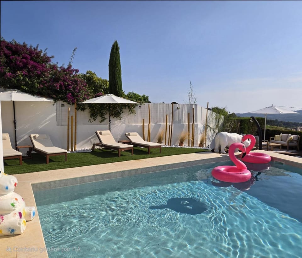 Natural landscape, Pool view, Swimming pool, sunbed