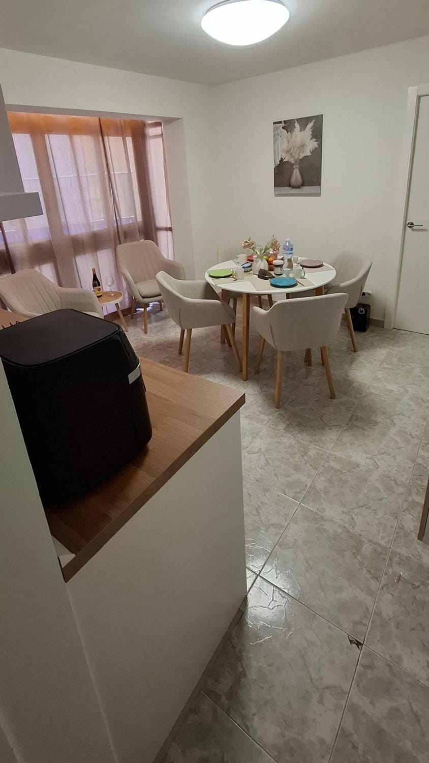 Living room, Seating area, Dining area