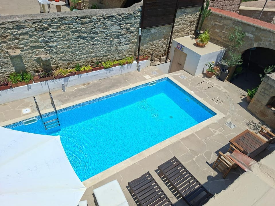 Patio, Pool view, Swimming pool, sunbed