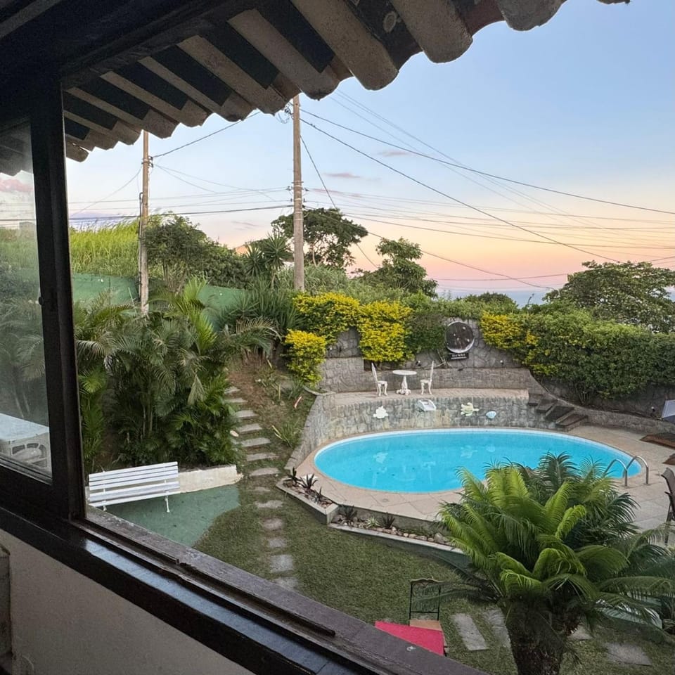 Day, Natural landscape, Garden, Garden view, Pool view, Swimming pool, sunbed