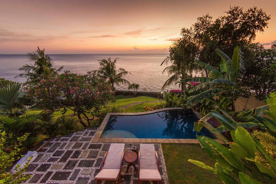 Pool view, Swimming pool, Swimming pool, Sunrise
