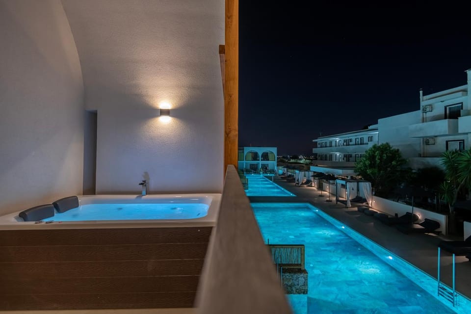Night, Hot Tub, Pool view