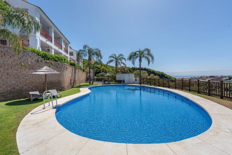 Property building, Living room, Swimming pool