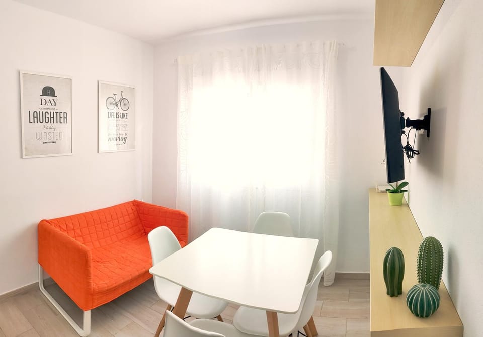 Living room, Seating area, Dining area, Quiet street view