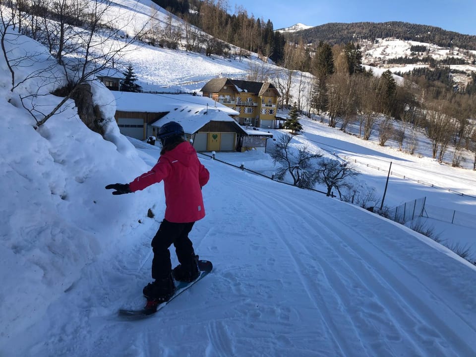 Winter, Garden, Skiing, Skiing, Sports