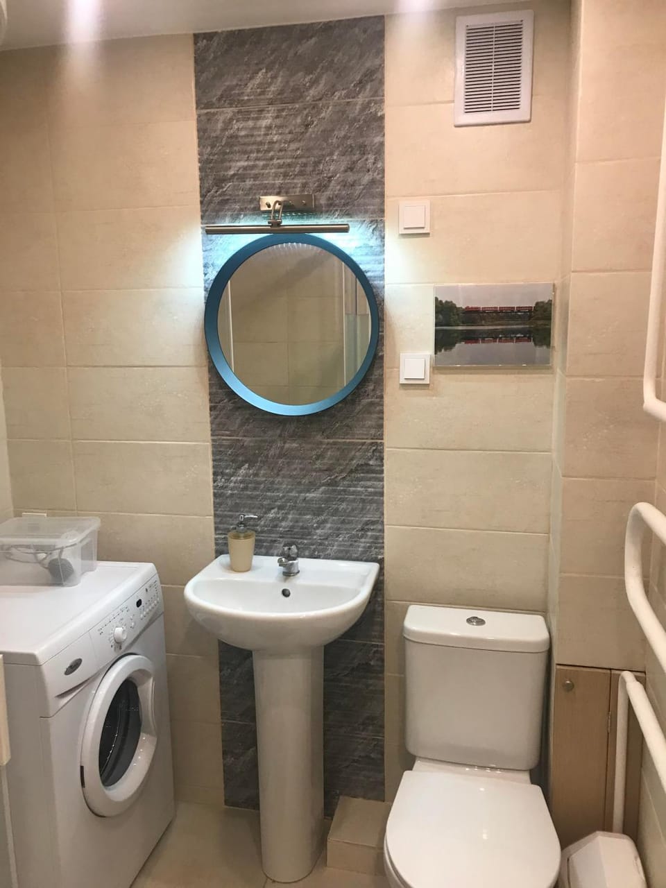 Toilet, Bathroom, washing machine