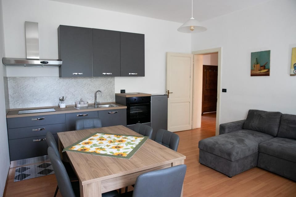 Kitchen or kitchenette, Living room, Seating area, Dining area, pet friendly, stove