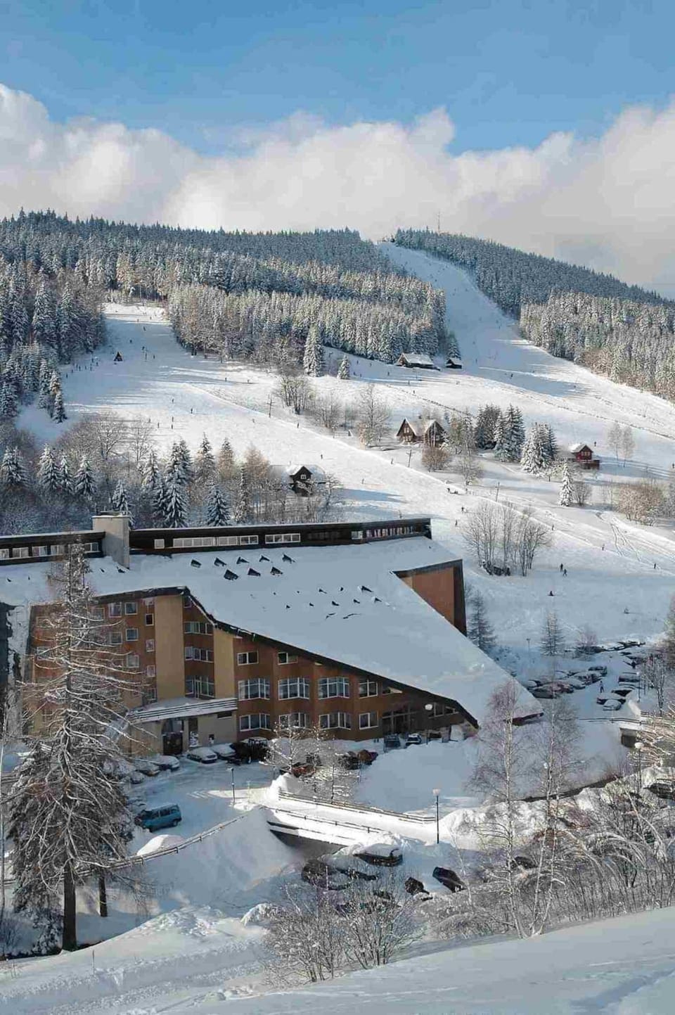 Property building, Bird's eye view, Winter