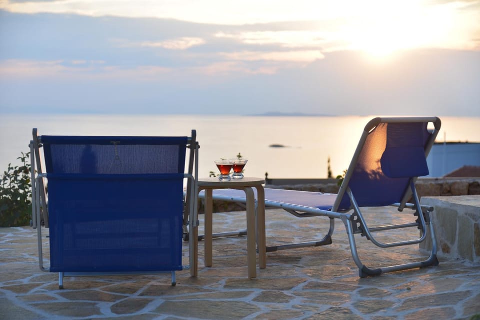 Sea view, Sunset, sunbed