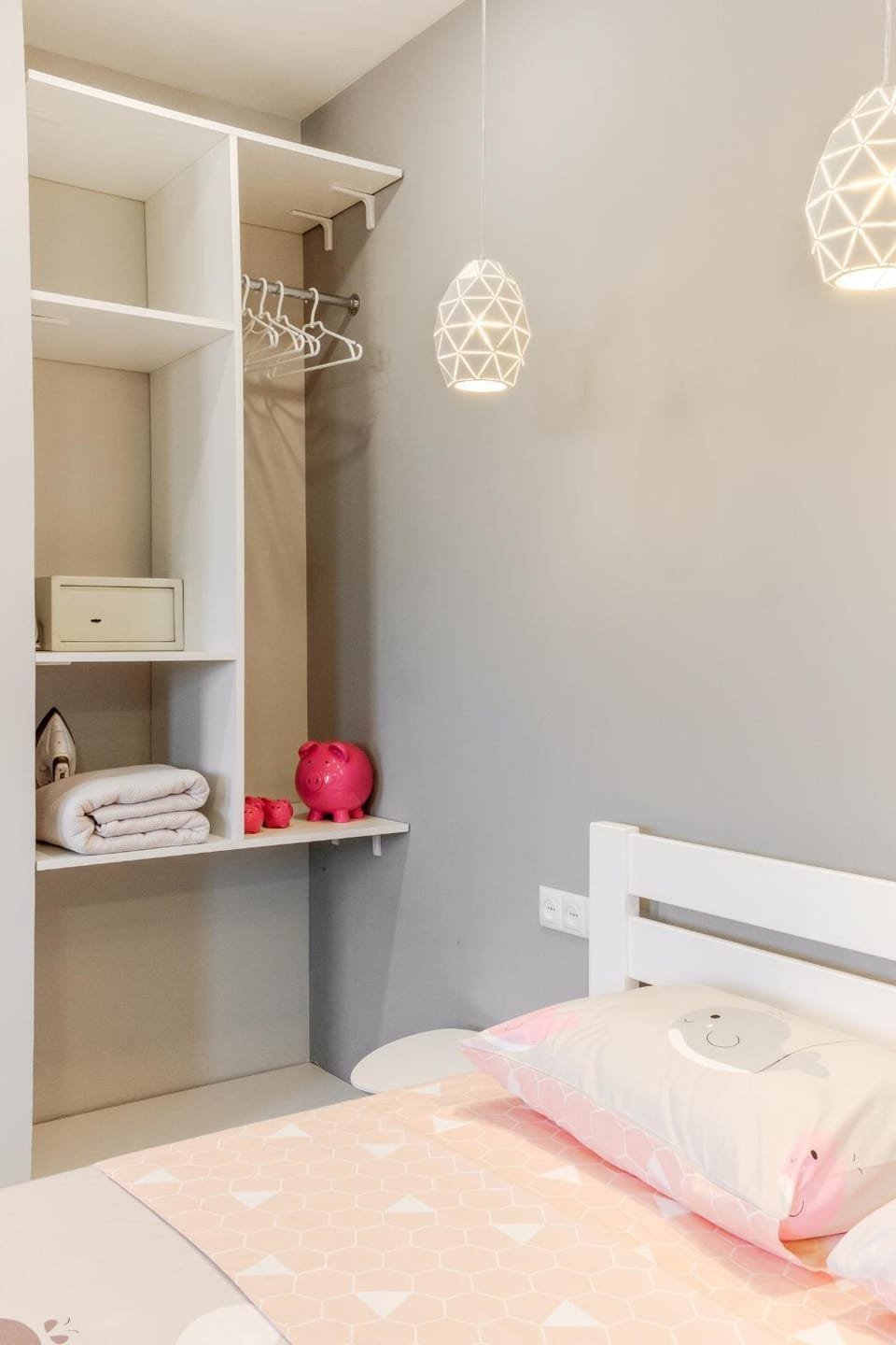 Bed, Photo of the whole room, Bedroom, towels, wardrobe
