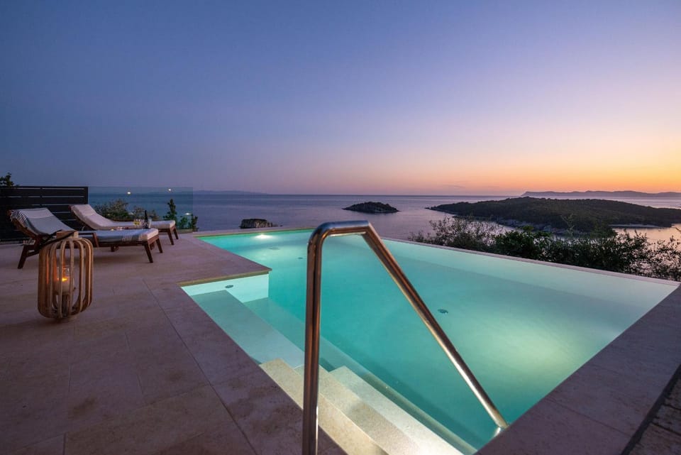 Swimming pool, Sunset