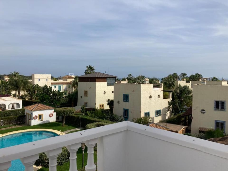 Property building, Day, View (from property/room), Balcony/Terrace, Pool view, Swimming pool