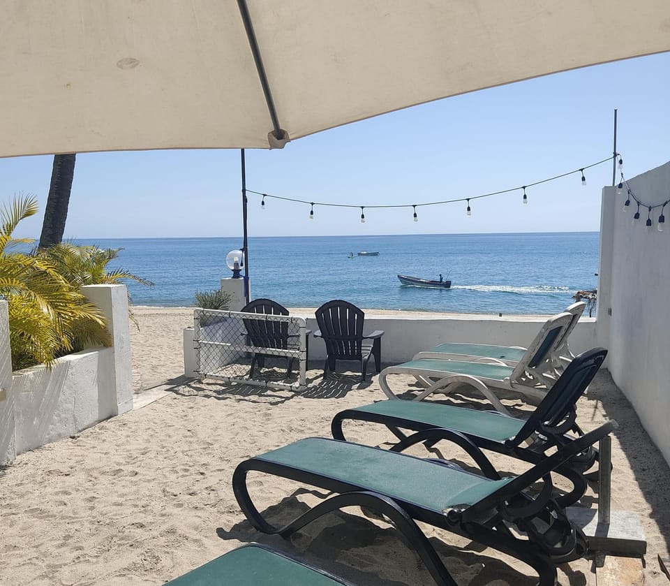 Patio, Beach, Sea view, sunbed