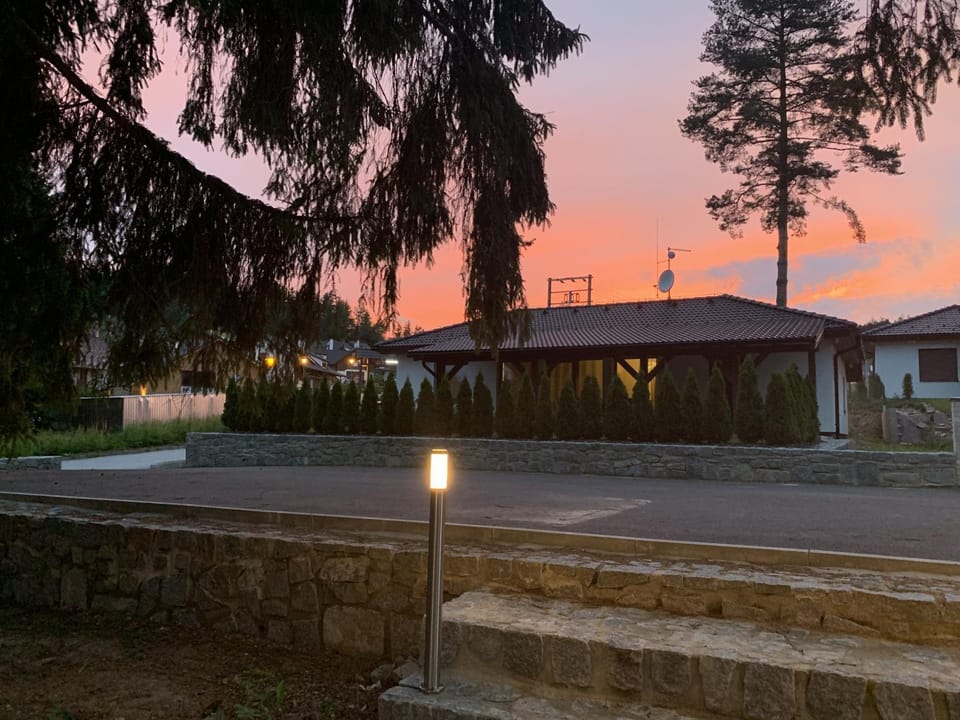 Property building, Facade/entrance, Sunset