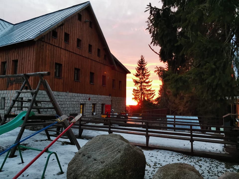 Property building, Natural landscape, Winter, Children play ground, Sunrise