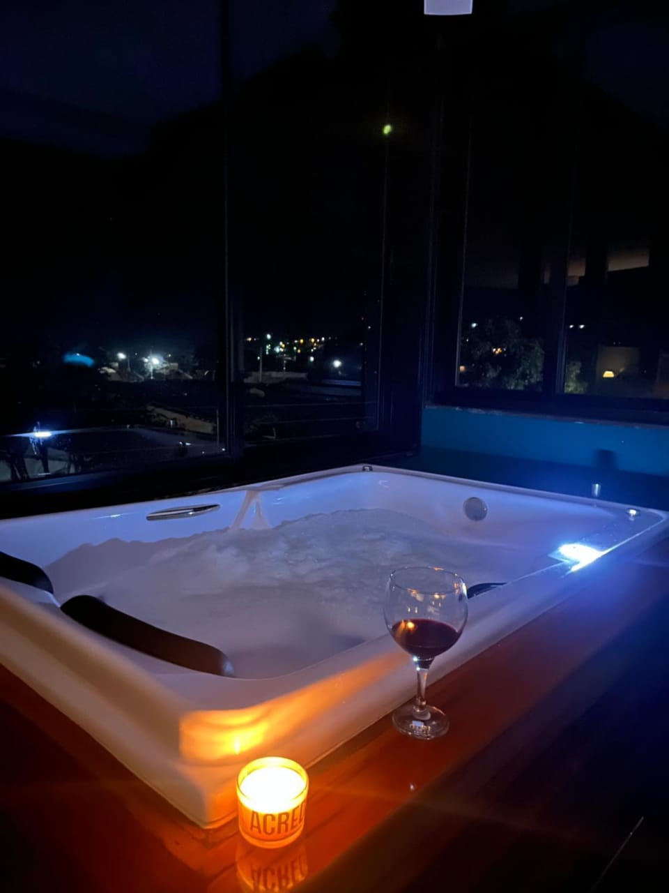 Night, Natural landscape, Hot Tub