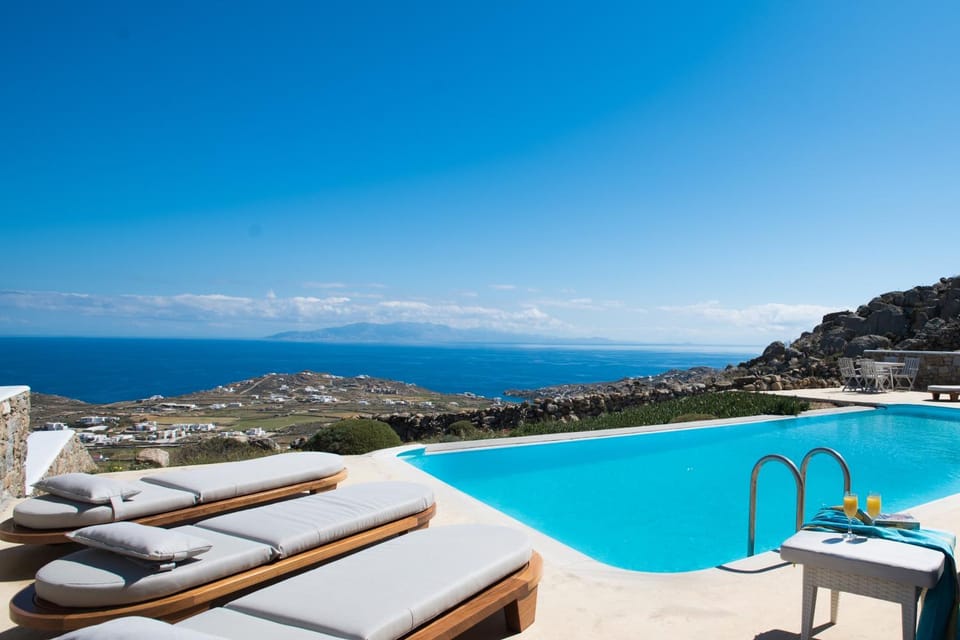 Patio, Day, Natural landscape, Pool view, Sea view, Swimming pool, sunbed