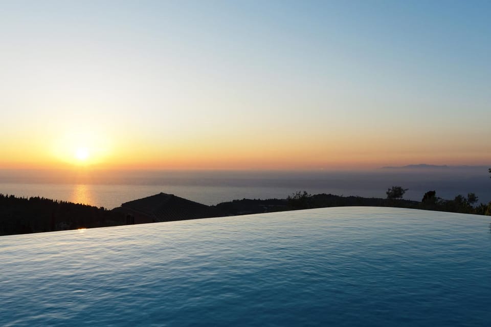 Swimming pool, Swimming pool, Sunset