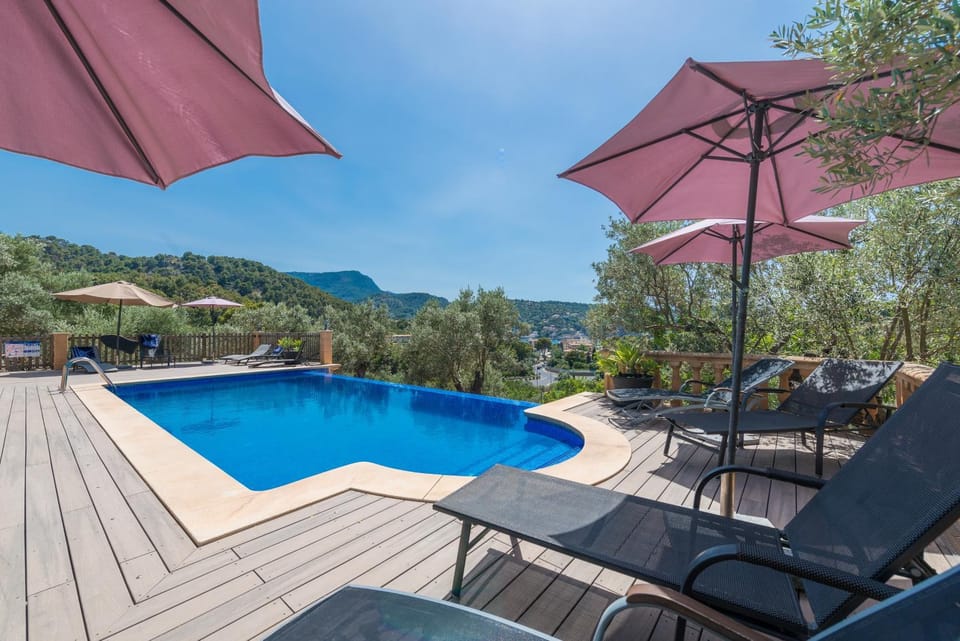 Property building, Living room, Swimming pool