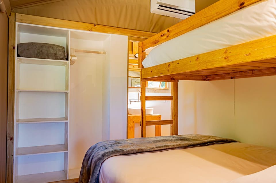 Bed, Bedroom, bunk bed, wardrobe, air conditioner