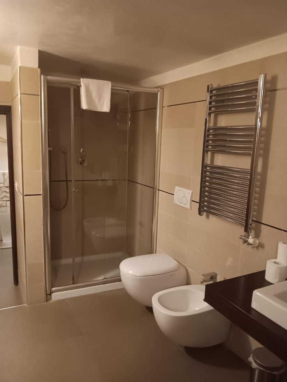 Shower, Toilet, Bathroom, bidet, towels