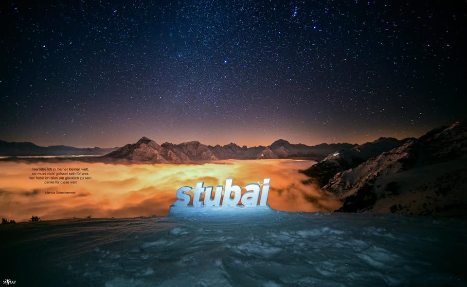 Night, Winter, Mountain view