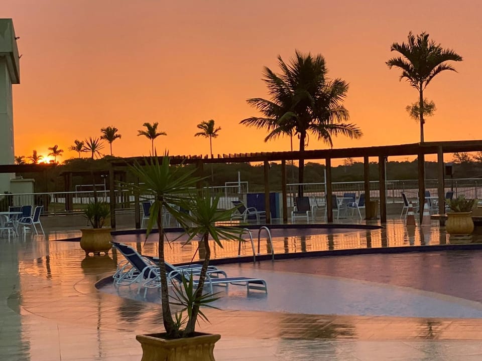 Natural landscape, Pool view, Sunset