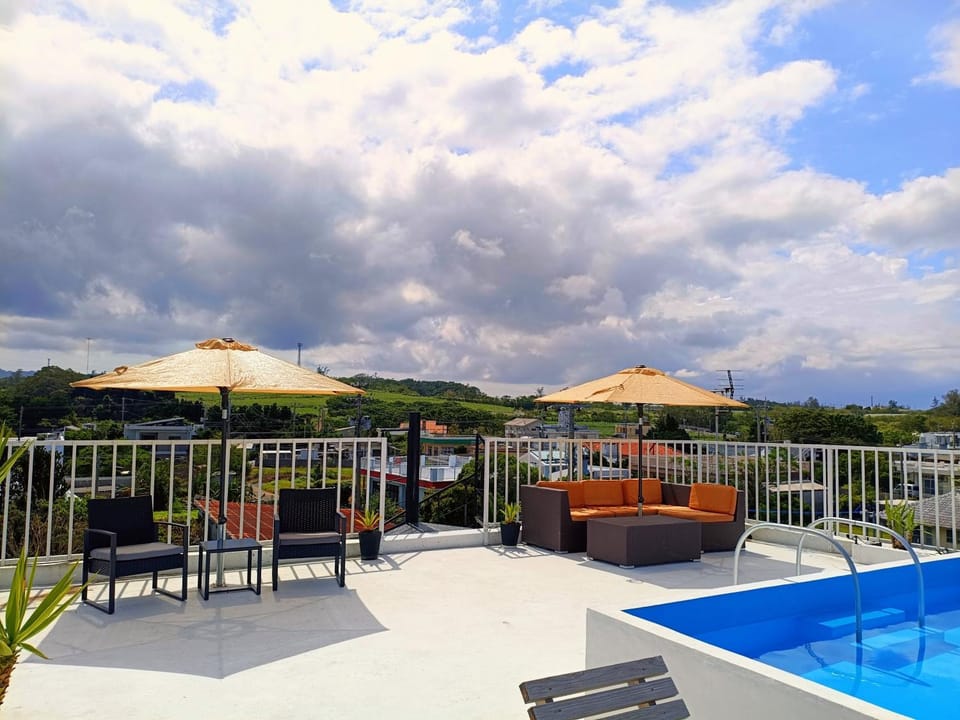 Day, View (from property/room), Balcony/Terrace, Pool view, Swimming pool, sunbed