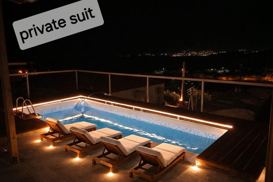 Night, Natural landscape, Pool view, Swimming pool