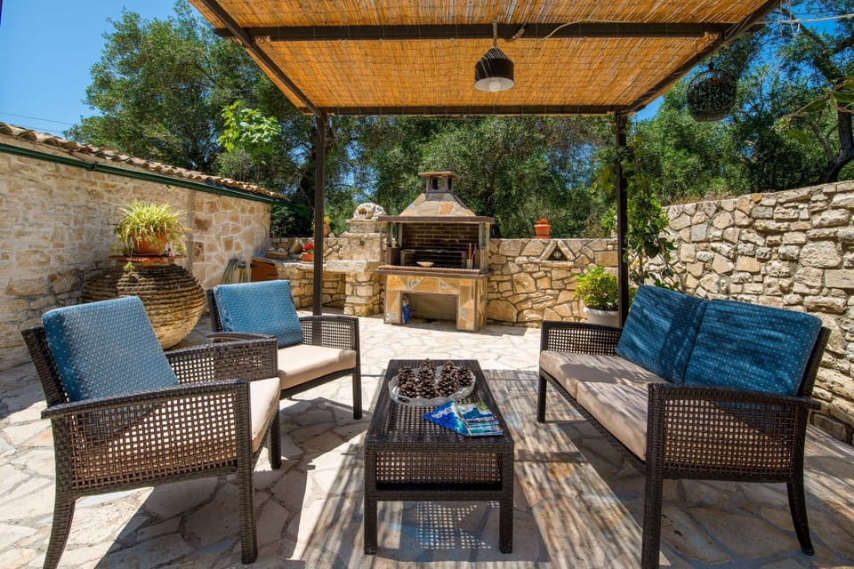 Ionian Stone Home with Terrace House in Peloponnese, Western Greece and the Ionian