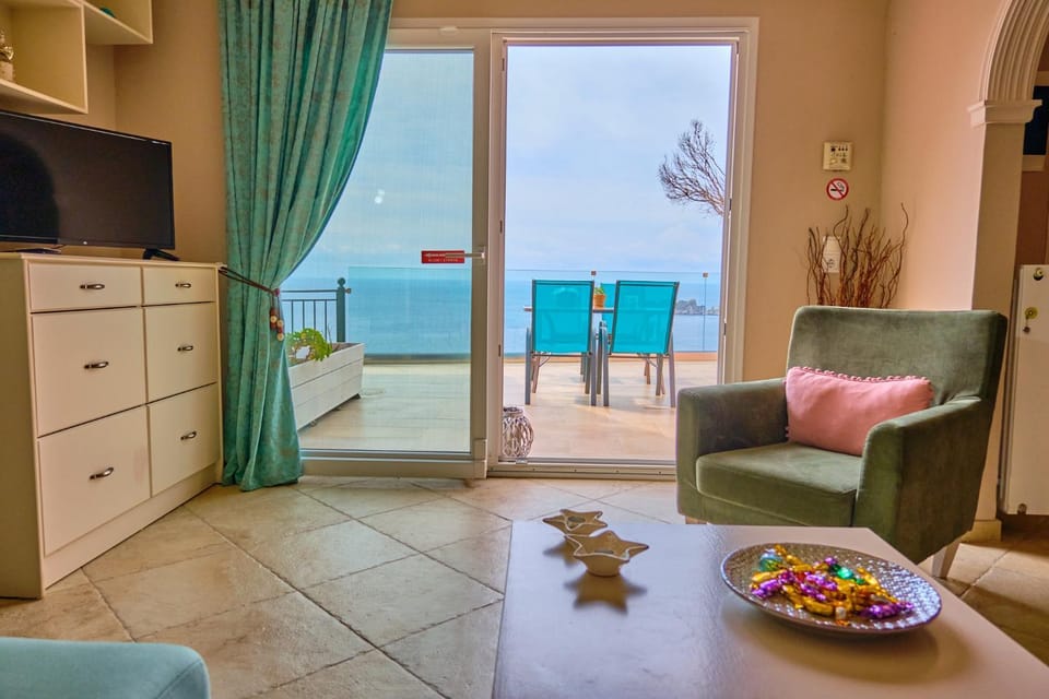 Living room, Seating area, Sea view