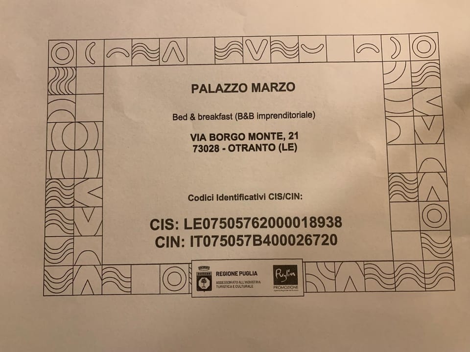 B&B PALAZZO MARZO Bed and Breakfast in Otranto