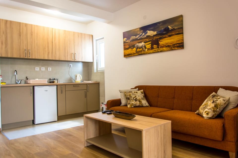 TV and multimedia, Coffee/tea facilities, Kitchen or kitchenette, Living room, Seating area