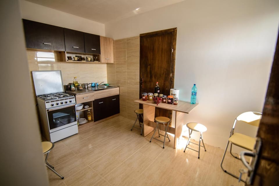 Kitchen or kitchenette, dishwasher, minibar, stove, toaster
