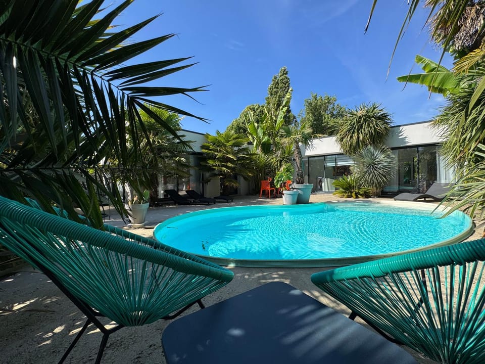 Patio, Pool view