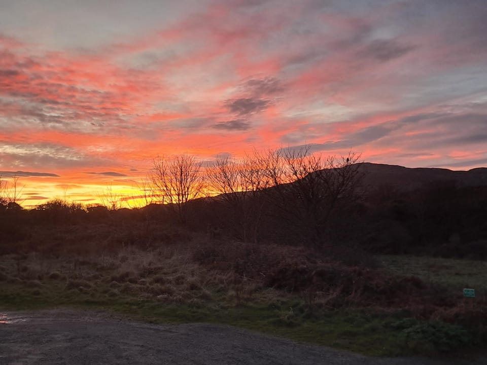 Natural landscape, Mountain view, Sunset