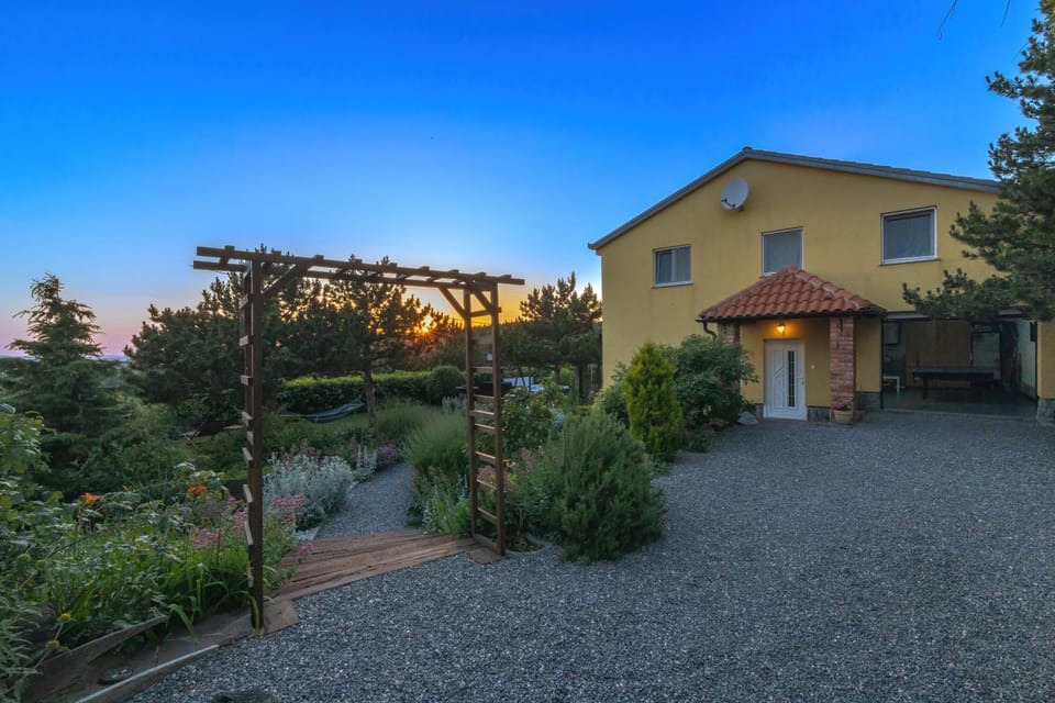 Property building, Garden, Sunset