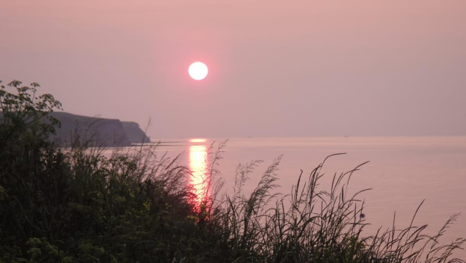 Natural landscape, Sea view, Sunset